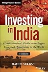 Investing in India: A Value Investor's Guide to the Biggest Untapped Opportunity in the World (Wiley Finance) Book cover for Investing in India: A Value Investor's Guide to the Biggest Untapped Opportunity in the World (Wiley Finance)