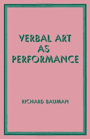 Verbal Art As Performance (Paperback)