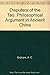 Disputers of the Tao: Philosophical Argument in Ancient China