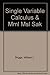 Single Variable Calculus [with MyMathLab/MyStatLab]