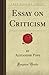Essay on Criticism (Forgotten Books)
