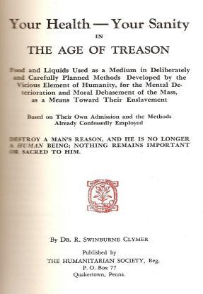 Your Health - Your Sanity in the Age of Treason (Hardcover)