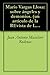 Mario Vargas Llosa: sobre ángeles y demonios. (un articulo de la REvista de Libros) (Spanish Edition)