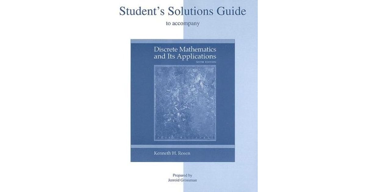 Discrete Mathematics And Its Applications Solutions