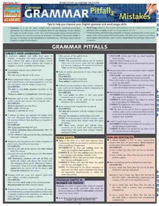 Common Grammar Pitfalls & Mistakes QuickStudy Laminated Reference Guide (Pamphlet)