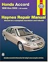 Honda Accord 1998 thru 2002 Haynes Repair Manual: All Models