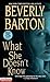 What She Doesn't Know (Zebra Romantic Suspense)