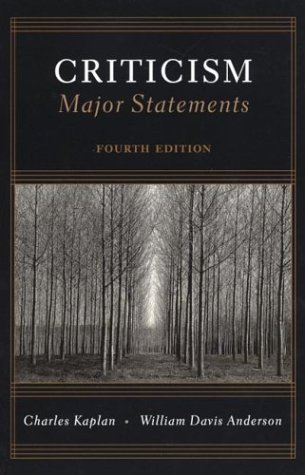 Criticism Major Statements (Paperback)
