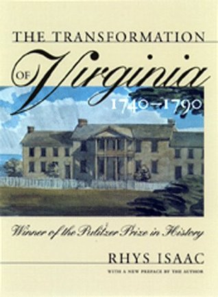 The Transformation of Virginia, 1740-1790 (Paperback)