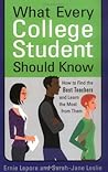 What Every College Student Should Know: How to Find the Best Teachers and Learn the Most from Them