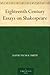 Eighteenth Century Essays on Shakespeare by David Nichol Smith