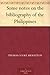 Some notes on the bibliography of the Philippines
