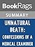 Summary & Study Guide Unnatural Death: Confessions of a Medical Examiner by Michael Baden