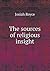 The sources of religious insight