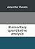 Elementary quantitative ana...