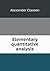 Elementary quantitative analysis