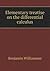 Elementary treatise on the differential calculus