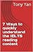 7 Ways to quickly understand the IELTS reading content