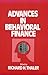 Advances in Behavioral Finance (Volume 1) by Richard H. Thaler