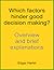 Which Factors Hinder Good Decision Making? : Overview and Brief Explanations