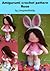 amigurumi bunny girl Rose crochet pattern