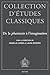 de la Phantasia a l'Imagination (Collection D'Etudes Classiques) (French Edition)