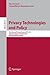 Privacy Technologies and Po...