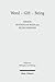 Word - Gift - Being: Justification - Economy - Ontology