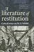 A literature of restitution: Critical essays on W. G. Sebald