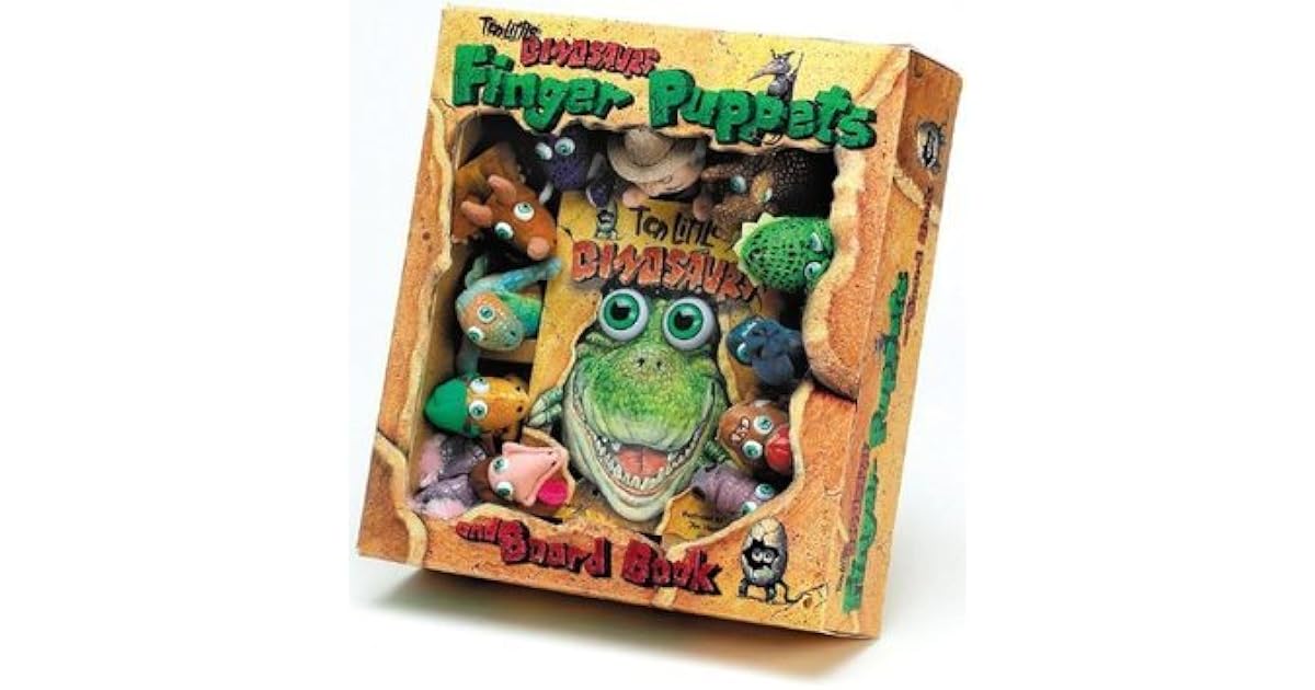 Ten Little Dinosaurs Finger Puppet and Board Book with Finger Puppets