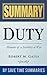 Duty: Memoirs of a Secretary at War by Robert M Gates -- Summary, Review & Analysis