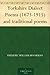 Yorkshire Dialect Poems (1673-1915) and traditional poems