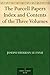 The Purcell Papers Index and Contents of the Three Volumes