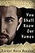 You Shall Know Our Names (The Judah Halevi Journals, #1)