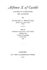 Alfonso X of Castile. Patron of literature and learning