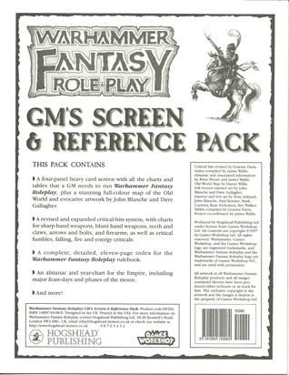 GM Screen and Reference Pack (Paperback)