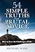 54 Simple Truths with Brutal Advice - How to Face the Challenges of life . (54 Series)