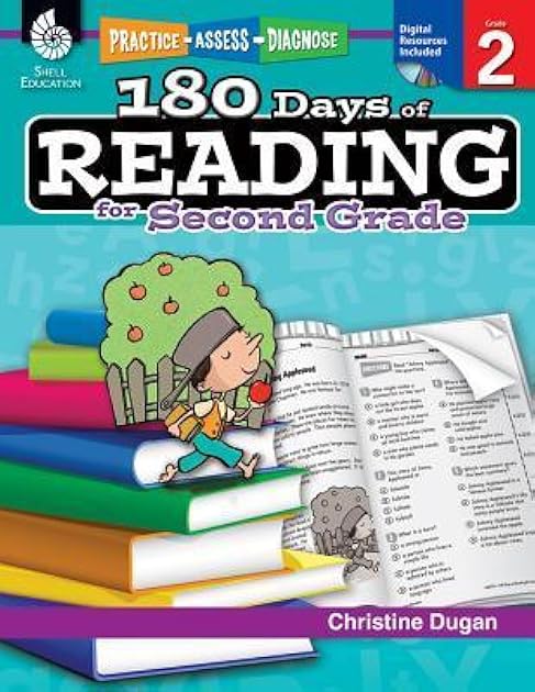 180 Days of Reading: Grade 2 - Daily Reading Workbook for Classroom and Home, Reading Comprehension and Phonics Practice, School Level Activities Created by Teachers to Master Challenging Concepts