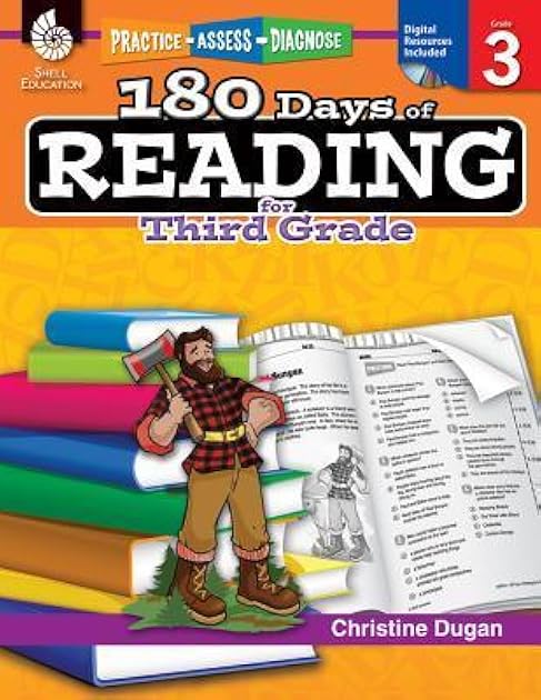 180 Days of Reading: Grade 3 - Daily Reading Workbook for Classroom and Home, Reading Comprehension and Phonics Practice, School Level Activities Created by Teachers to Master Challenging Concepts
