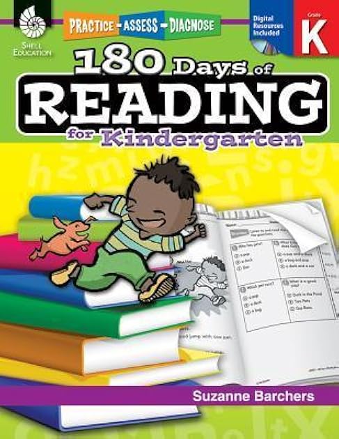 180 Days of Reading: Grade K - Daily Reading Workbook for Classroom and Home, Sight Word and Phonics Practice, Kindergarten School Level Activities Created by Teachers to Master Challenging Concepts