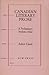 Canadian Literary Prose: A ...