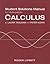 Student Solutions Manual for Calculus by Laura Taalman
