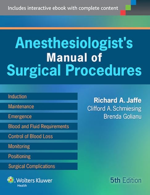 Anesthesiologist's Manual of Surgical Procedures