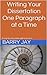 Writing Your Dissertation One Paragraph at a Time by Barry Jay