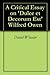 A Critical Essay on 'Dulce et Decorum Est' Wilfred Owen
