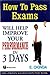 How to Pass Exams