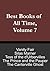 Best Books of All Time, Vol. 7: Tess of the d'Urbervilles Thomas Hardy, Silas Marner George Eliot, Vanity Fair William Makepeace Thackeray, The Prince and the Pauper Mark Twain, The Canterville Ghost