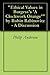 Ethical Values in Burgess's 'A Clockwork Orange' by Rubin Rabinovitz - A Discussion