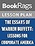 Lesson Plans The Essays of Warren Buffett: Lessons for Corporate America