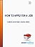 How To Apply For A Job by David Chitester